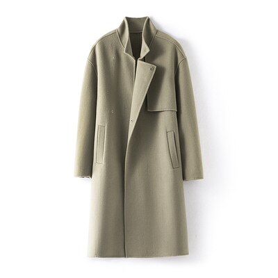 남성용 스마트 캐주얼 모직 재킷, 양면 모직 코트, 두꺼운 트렌치 코트, 2 가지 색상 가능, 겨울, 2023 신상